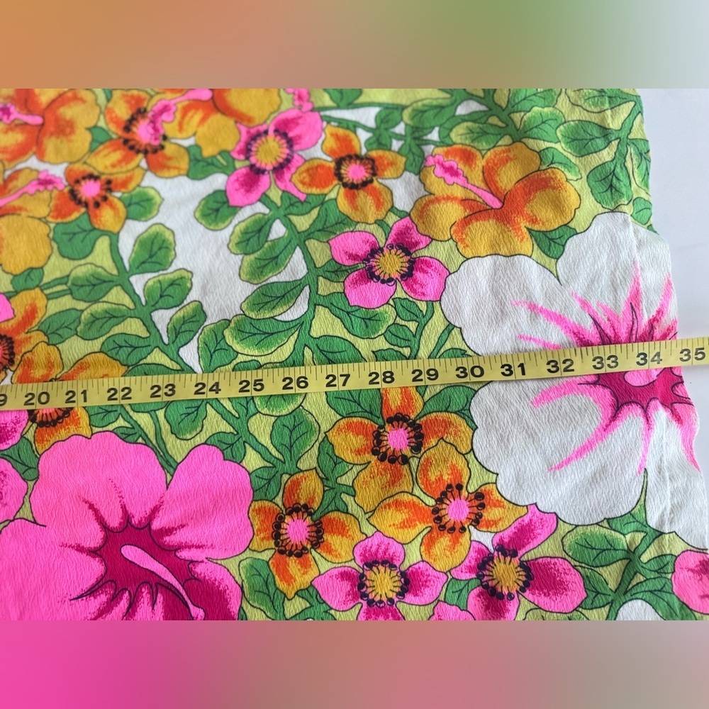 Vintage Aloha Authentic Hawaiian Originals Bright Pink Cotton Floral Dress S - Picture 11 of 11